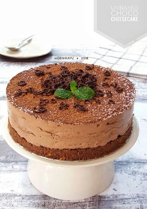 Foto resep Unbaked Choco cheeseCake 