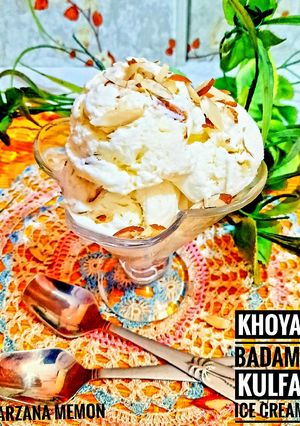 A picture of Khoya Badami Kulfa ice cream.