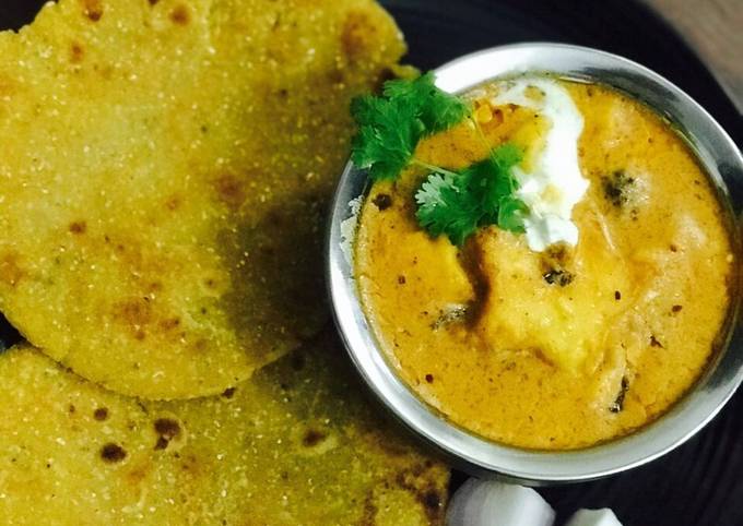 Shahi Paneer with Makki di Roti: For a change & to break the stereotype