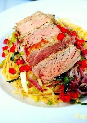Foto resep Spaghetti Tuna Sambal Matah