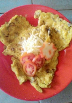 Foto resep Telur dadar keju sederhana