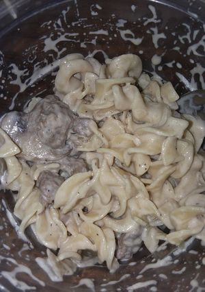 A picture of Betty Crocker Beef Stroganoff.