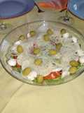 Salada de rúcula com palmito