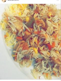 صورة لوصفة صينية الرز بالدجاج