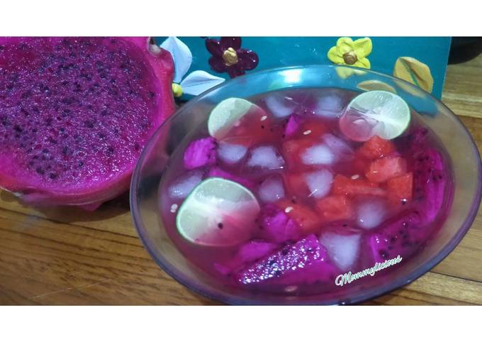 Resep Es Buah Naga Semangka Kuah Jeruk Siam Jeruk Nipis Mommylicious Oleh Elisabeth Bridasari W