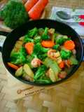 Cah jamur udang dan sayuran