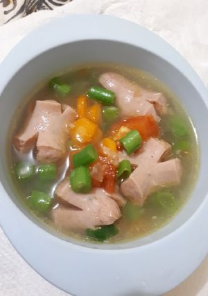 Foto resep Sup sosis untuk anak (non msg)