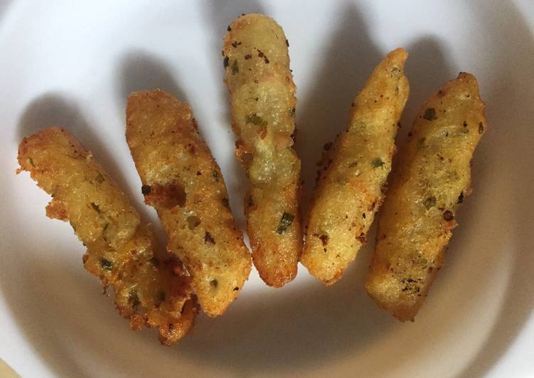 Stik kentang keju ayam (fingerfood 9m+)