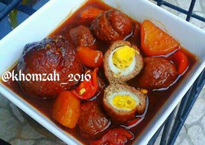 Semur Bola Daging Telur Puyuh