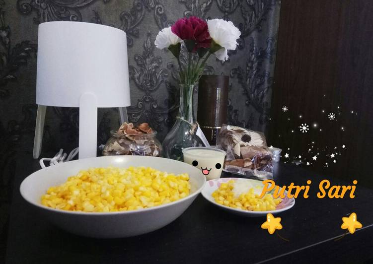 Langkah Membuat 32. Jagung Susu Fla, Bisa Manjain Lidah