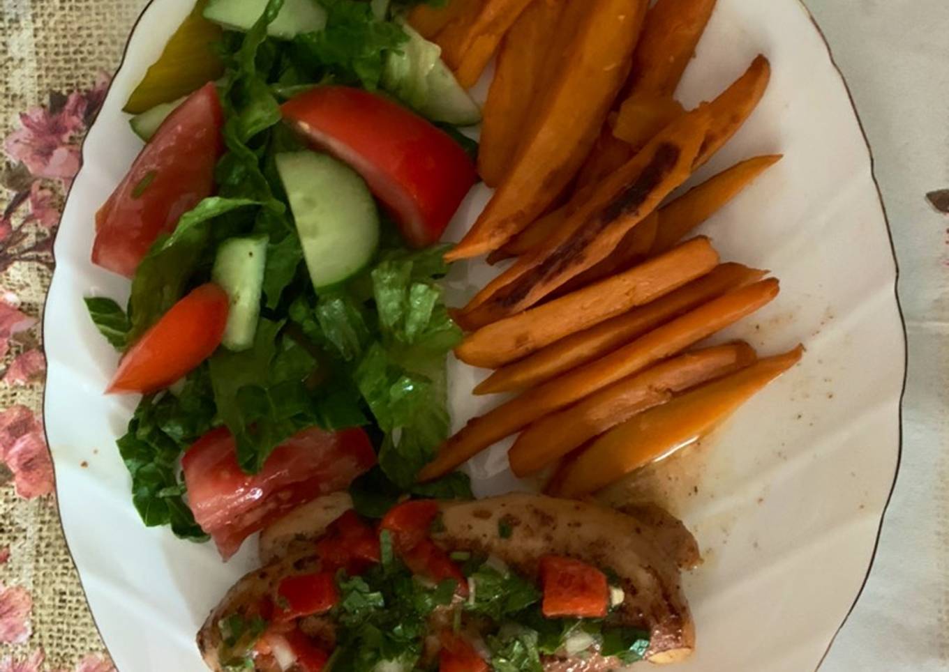 Pechuga de pollo con salsa chimichurri