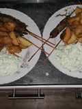 Grilled Kofta with Potatoes and Tzatziki Sauce