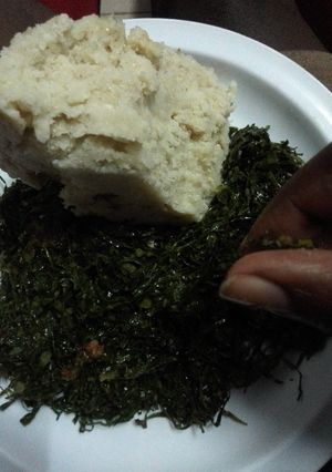 A picture of Fried Kale.