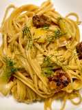 Pasta with Italian sausage, fennel and cream