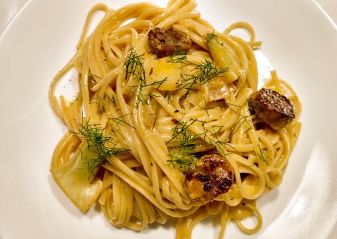 How to Prepare Original Pasta with Italian sausage, fennel and cream for Dinner Recipe