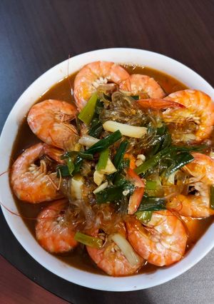鮮蝦粉絲煲 的食譜成品照片