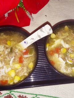স্যুইট কর্ণ ভেজিটেবল সুপ(sweet corn vegetable soup recipe in Bengali) রেসিপির প্রধান ছবি