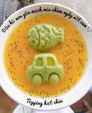 Đậu hũ non yến mạch mix chùm ngây sốt cam 🍊 topping hạt chia