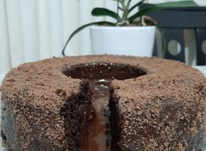 Una foto de Torta volcán de chocolate 🍫