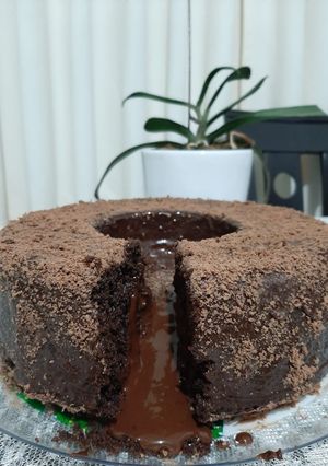 Una foto de Torta volcán de chocolate 🍫