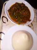 Semo and vegetables soup