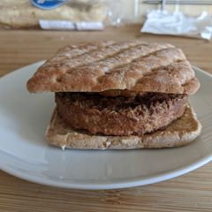 A picture of Vegetarian burger.