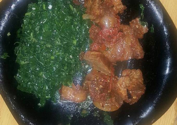 Fried skuma with beef