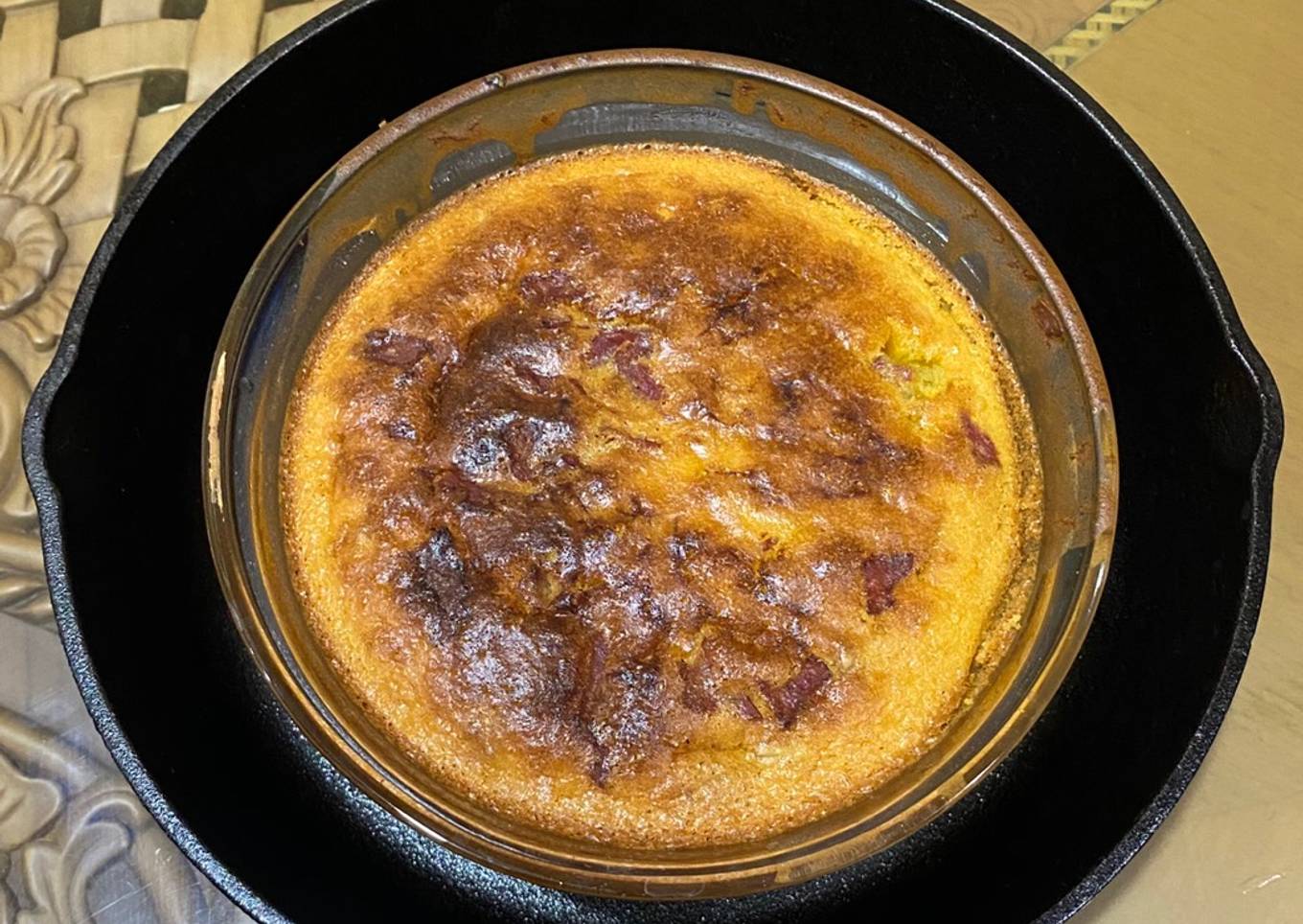 Pumpkin cake with bacon