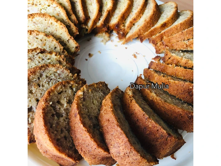 Langkah Gampang Membuat Resep  Banana cake metode muffin yang Bisa Manjain Lidah, Enak Banget