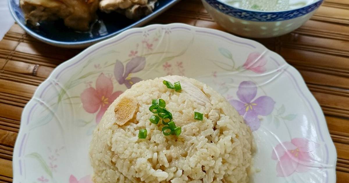 Resep Nasi Ayam Hainan Rice Cooker Rasanya Maknyus