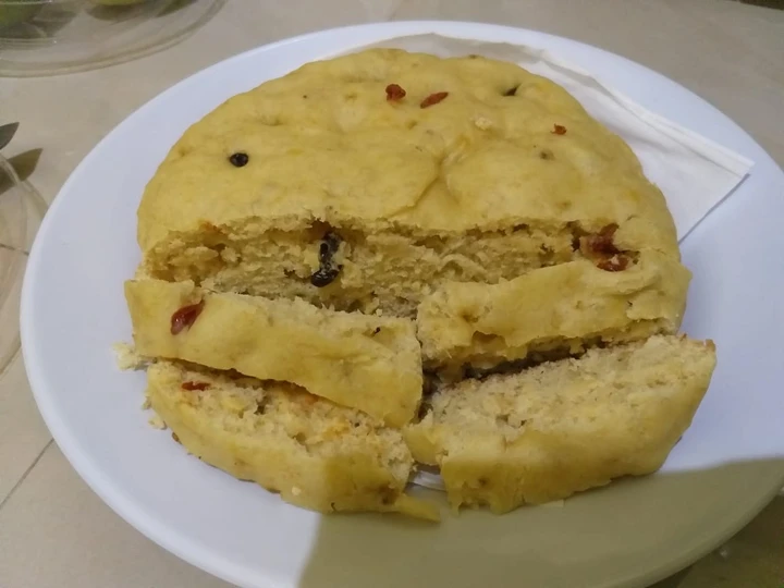 Langkah Mudah untuk Menyiapkan Resep Roti panggang goji berry cepat dan praktis by rice cooker yang  Bikin Ketagihan Anti Ribet, Bikin Ngiler