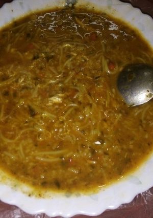 عکسی از دستور اینم سوپ رشته برای شوهرجان
