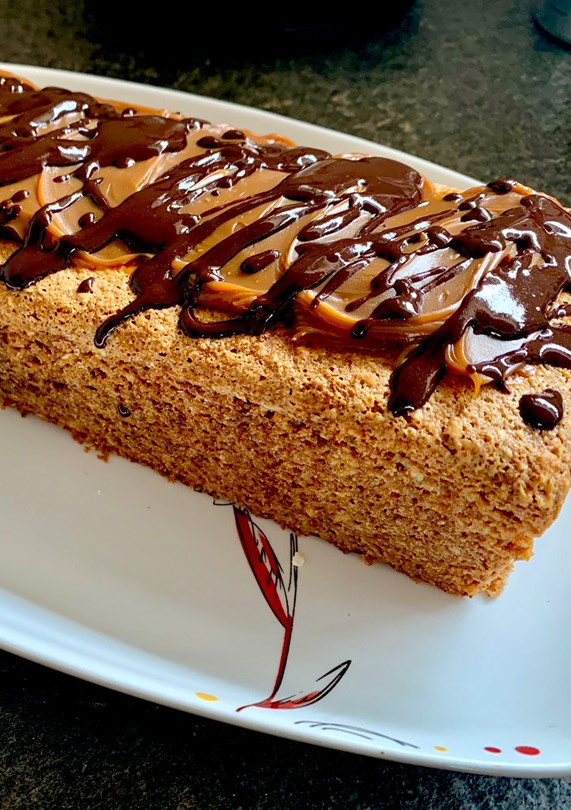 Una foto de Budín integral de banana y avena