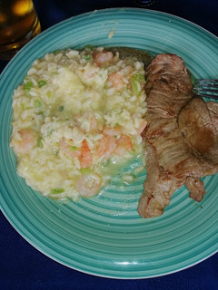 Una foto de Risotto de camarones