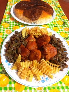 عکسی از دستور خورشت مرغ و لوبیا سبز