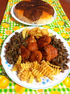عکسی از دستور خورشت مرغ و لوبیا سبز