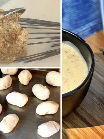 Simple Way Prepare Recipe Fullblood Wagyu Bratwurst-Stuffed Pretzel Bombs that is Really Delicious, Delicious}