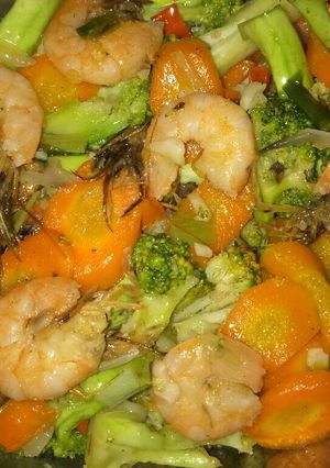 Foto resep Tumis sayur brokoli udang