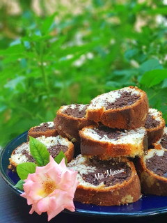 عکسی از دستور کیک دو رنگ