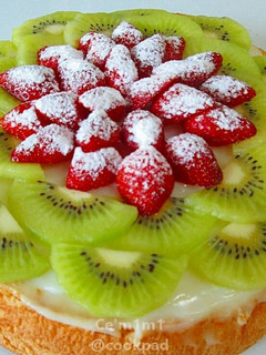 Foto resep Strawberry 🍓 & Kiwi Fruit Sweet Bun