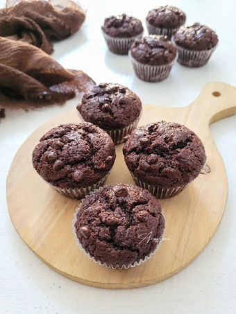 Cara Gampang Membikin Resep  Choco Banana Muffin (no mixer) yang Lezat Sekali, Enak Banget