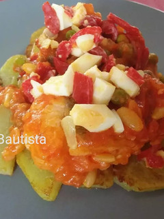 Una foto de Bacalao a la baezana