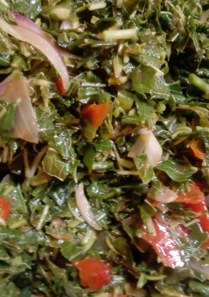 A picture of Simple spinach sauce.