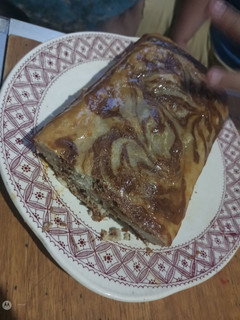Una foto de Budín de banana marmolado