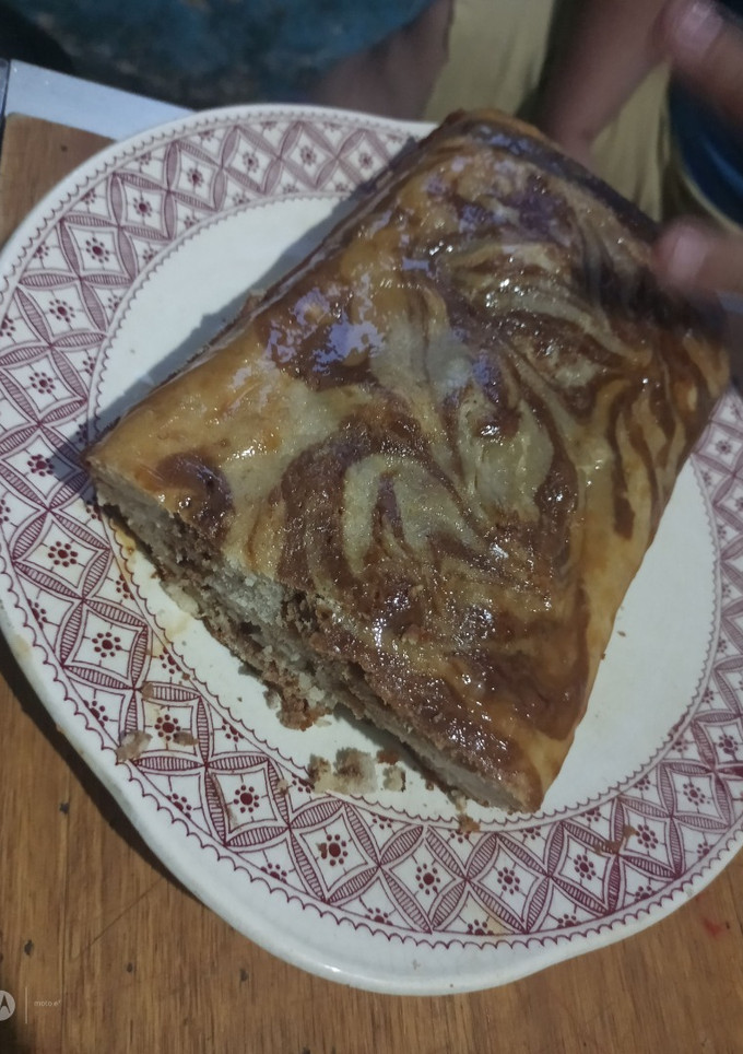 Una foto de Budín de banana marmolado