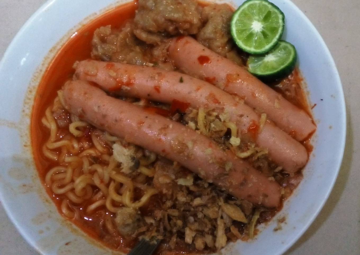 Indomie kuah pedas