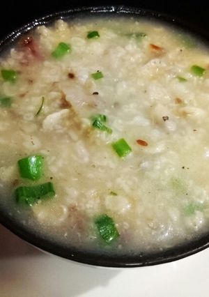 A picture of Chicken Oats Soup.