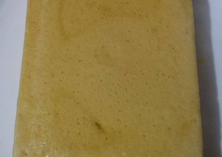 Steps to Make Favorite Vanila Sponge Cake Cooking Basics for Newbies