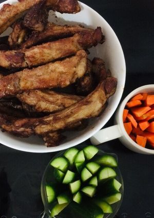 Hình của món Sườn heo nướng ngũ vị siêu dễ nhờ bếp nướng không khí.