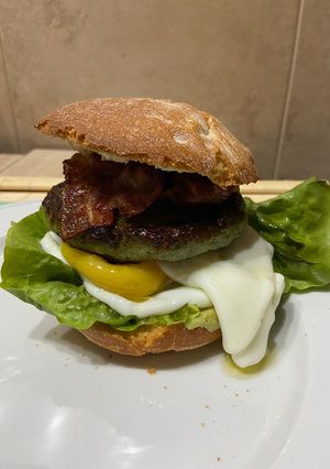 Una foto de Hamburguesa casera